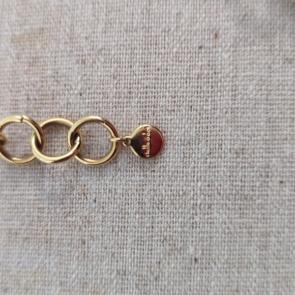 Stella and Dot necklace and bracelet set in gold with rhinestones - Picture 2 of 4